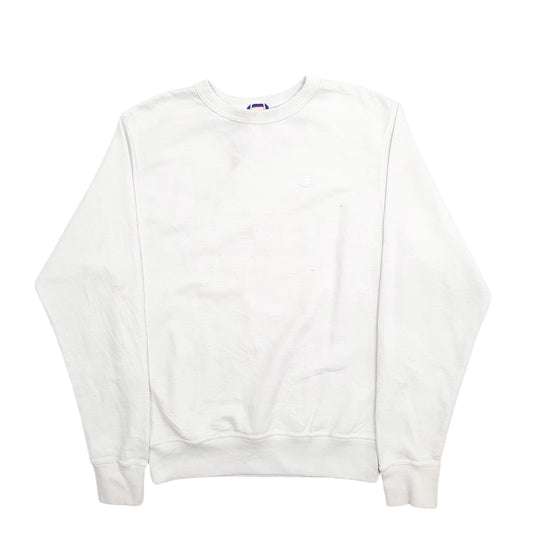 Mens White Champion Crewneck Jumper