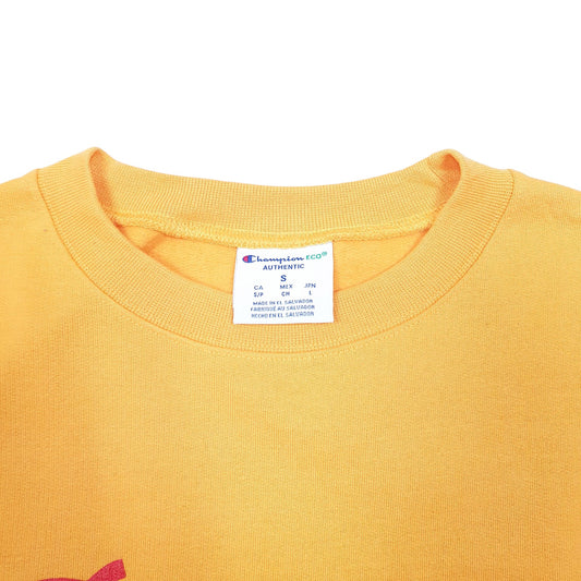 Mens Yellow Champion Roadville Crewneck Jumper
