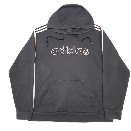 Mens Black Adidas Hoodie Jumper
