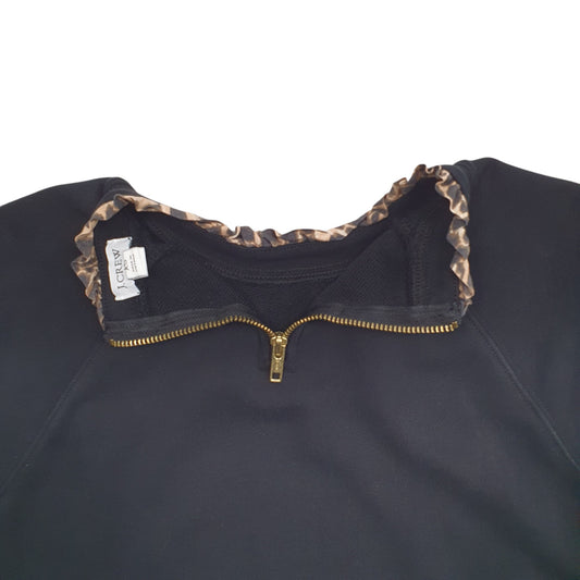 Womens Black J.Crew Quarter Zip Jumper