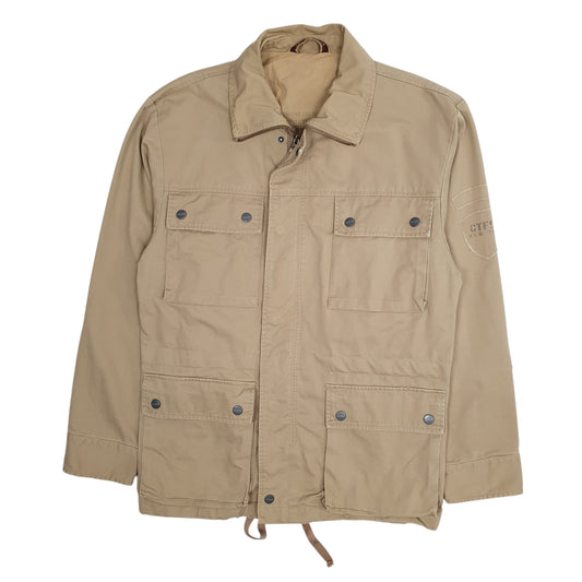 Mens Beige Cottonfield Field Hunting Coat