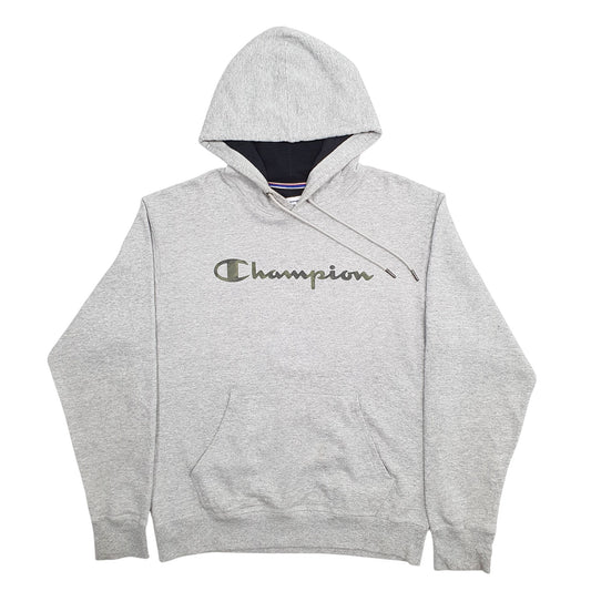 Mens Grey Champion Hoodie Jumper