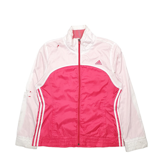Womens Pink Adidas Full Zip Jumper