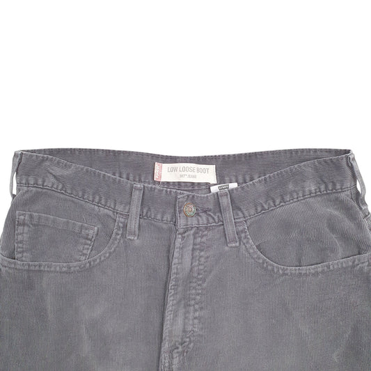 Womens Grey Levis Low Loose Corduroy Trousers