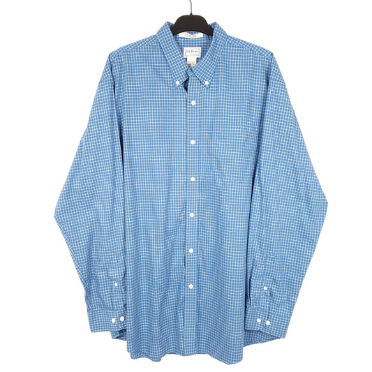 Mens Blue L.L.Bean Long Sleeve Shirt