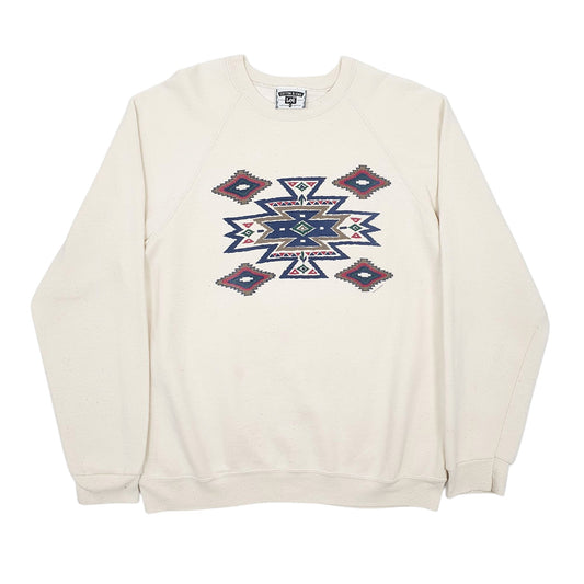 Mens Cream Lee Vintage Made In USA Crewneck Jumper