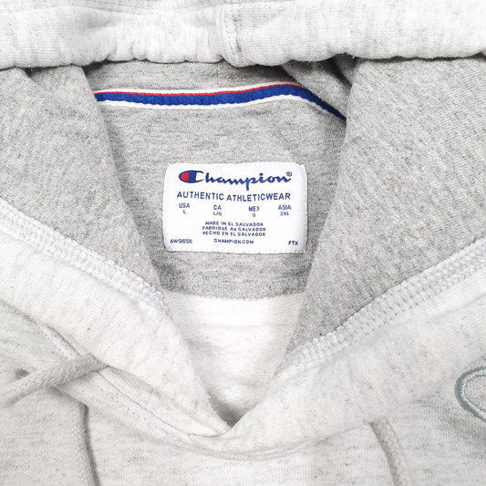 Mens Grey Champion Hoodie Jumper