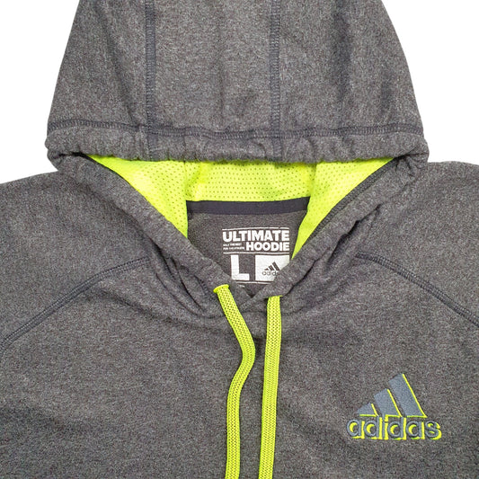 Mens Grey Adidas Active Hoodie Jumper