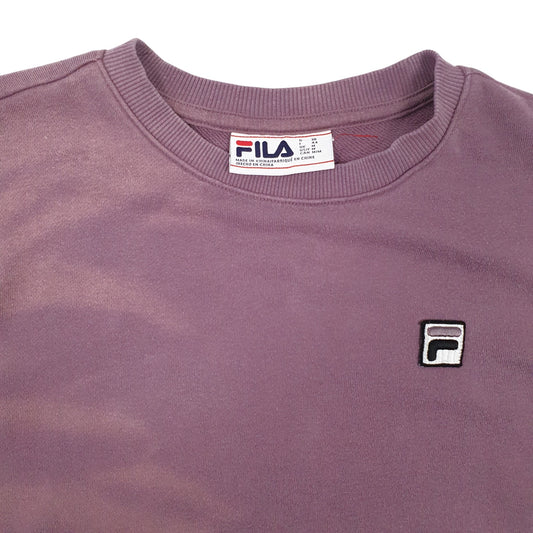 Mens Purple Fila Crewneck Jumper