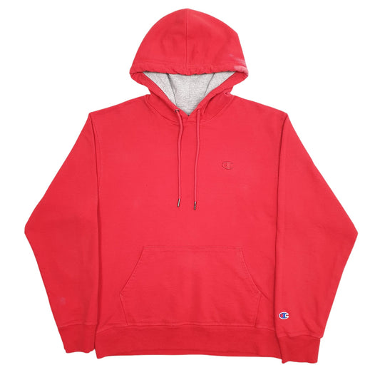 Mens Red Champion Hoodie Jumper