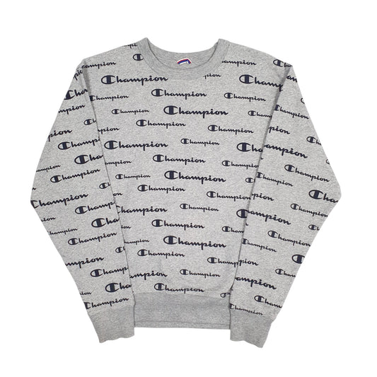 Mens Grey Champion Crewneck Jumper