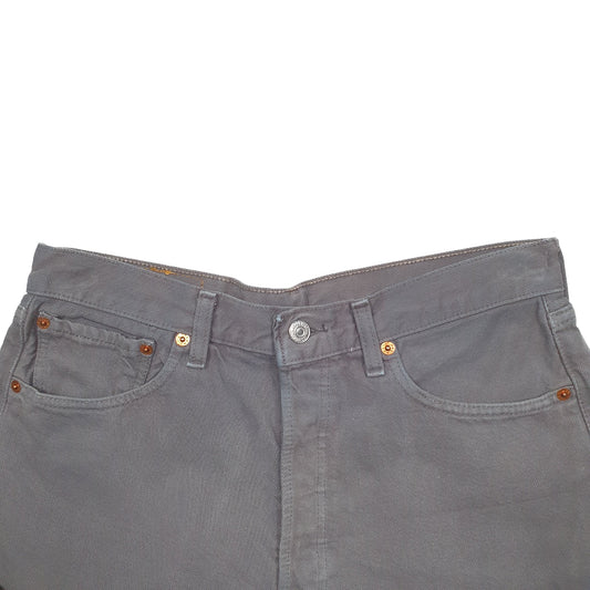 Womens Grey Levis 501 Jorts Denim Shorts
