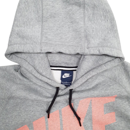 Mens Grey Nike Spellout Hoodie Jumper