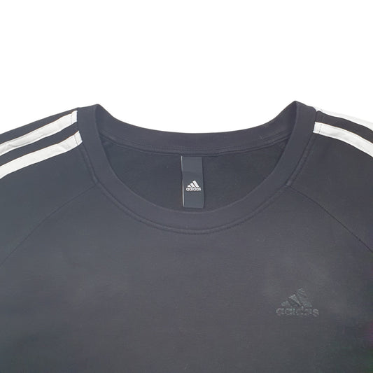 Womens Black Adidas Crewneck Jumper