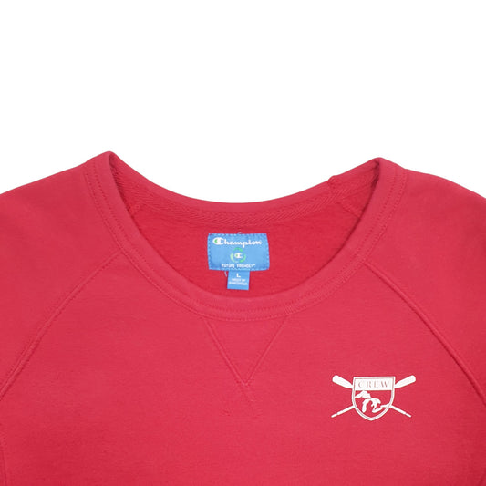 Womens Red Champion Crewneck Jumper