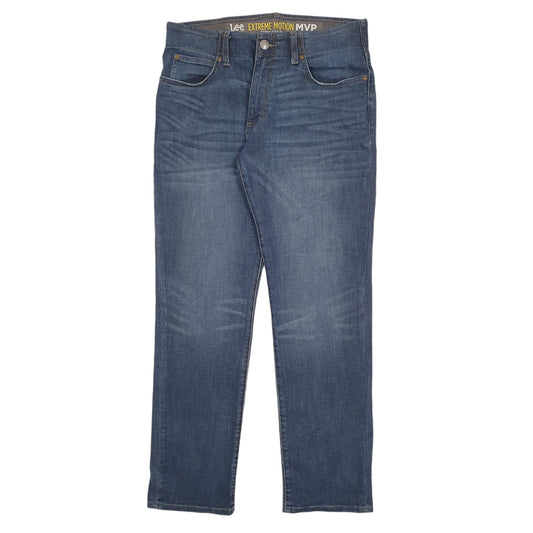 Mens Blue Lee Extreeme Motion Stretch Fit Casual JeansW33 L32