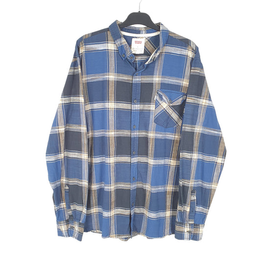 Mens Blue Levis Casual Long Sleeve Shirt