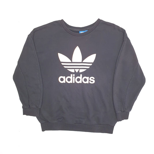 Womens Black Adidas Originals Crewneck Jumper