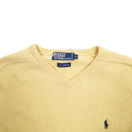 Womens Yellow Ralph Lauren Lambswool Crewneck Jumper
