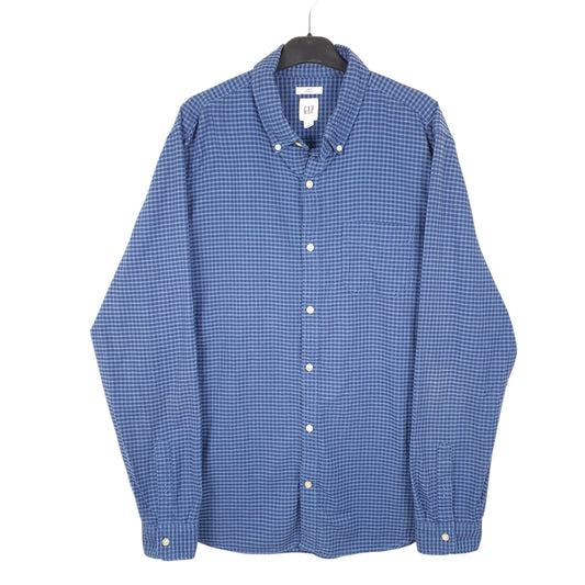 Mens Blue Gap Stretch Long Sleeve Shirt