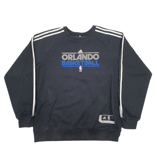 Mens Black Adidas NBA Orlando Magic Crewneck Jumper
