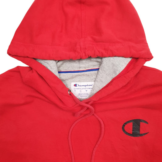 Mens Red Champion Hoodie Jumper