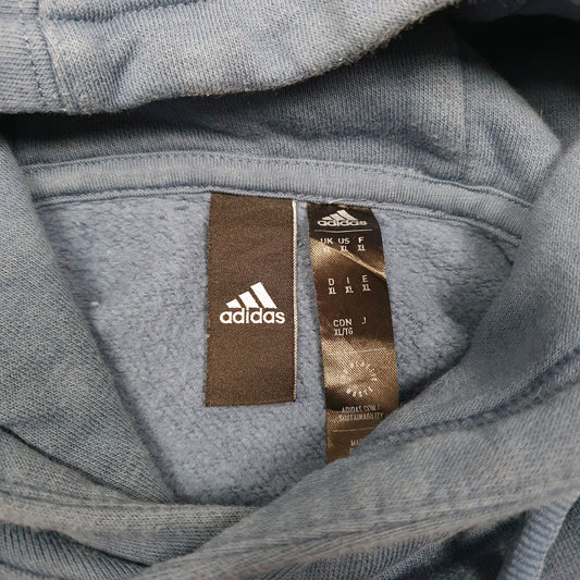 Mens Blue Adidas Hoodie Jumper