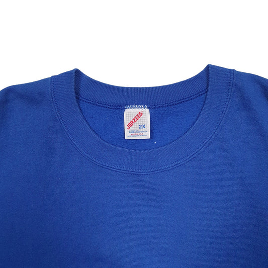 Mens Blue Jerzees Made In USA Vintage Crewneck Jumper