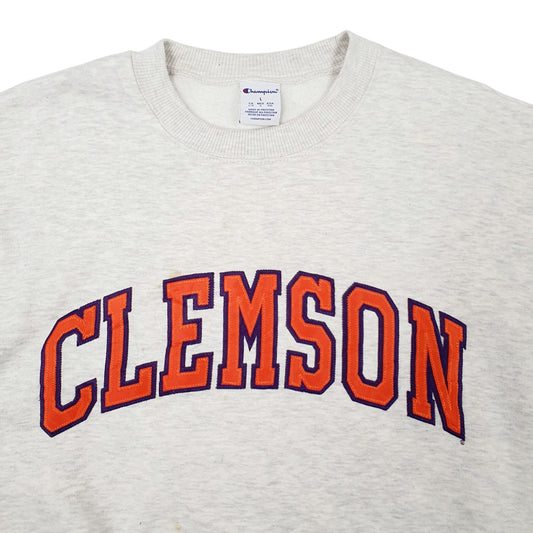 Mens Grey Champion Spellout. Crewneck Jumper