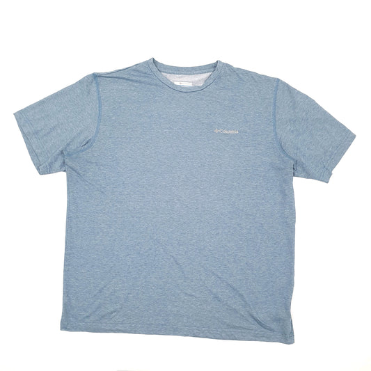 Mens Blue Columbia Sportswear Omni Wick Baselayer Performance Short Sleeve T Shirt