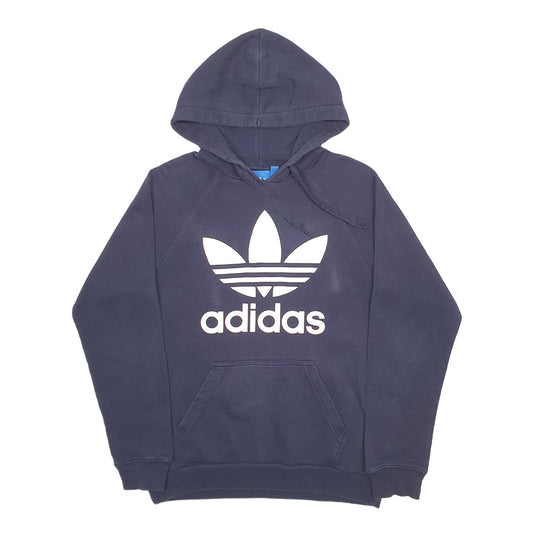 Mens Navy Adidas Spellout Hoodie Jumper