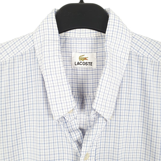 Mens White Lacoste Short Sleeve Shirt