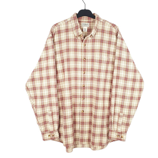 Mens Beige L.L.Bean Long Sleeve Shirt