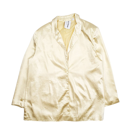 Womens Yellow Collusion Hoodie Coat