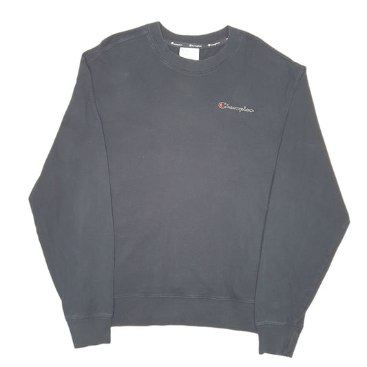 Mens Black Champion Crewneck Jumper