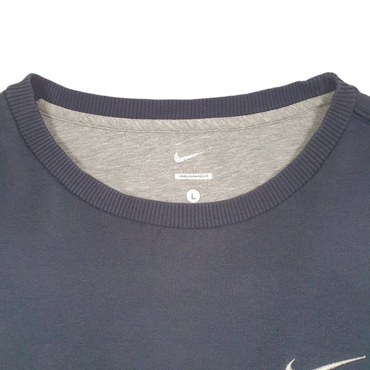 Mens Navy Nike Swoosh Crewneck Jumper