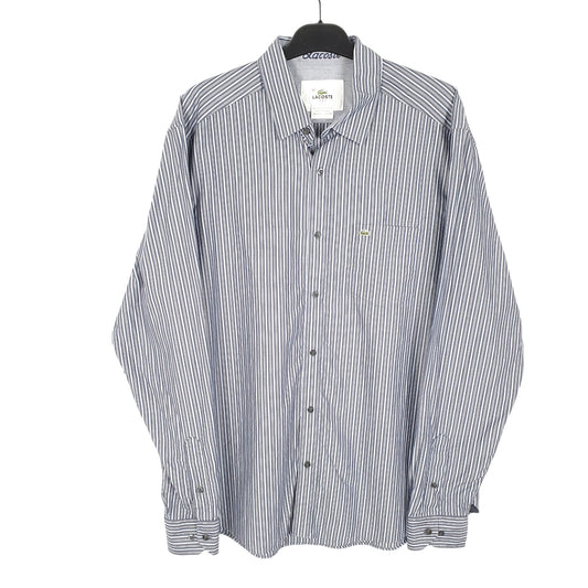 Mens Navy Lacoste Long Sleeve Shirt
