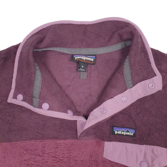 Womens Purple Patagonia Synchilla Quarter Zip Jumper