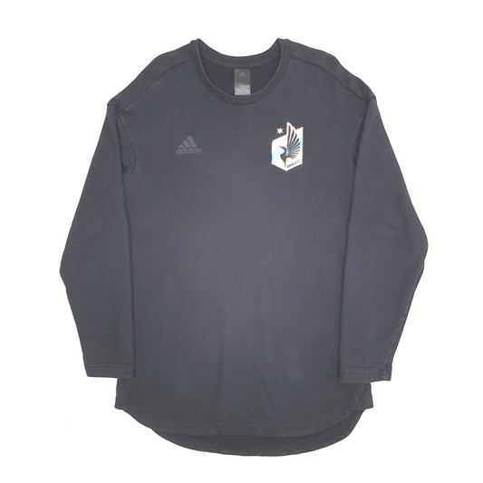 Mens Black Adidas Minnesota United FC Soccer MLB Crewneck Jumper