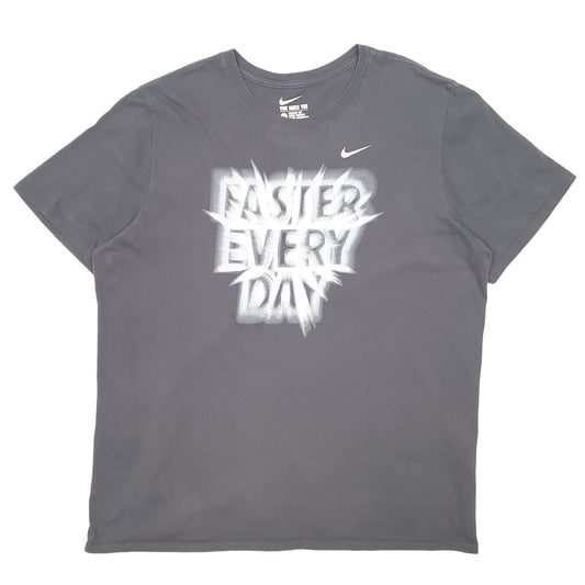 Mens Grey Nike Faster Every Day Running Short Sleeve T Shirt