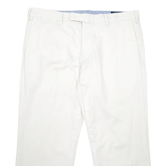 Mens White Polo Ralph Lauren Stretch Slim Fit Chino Trousers