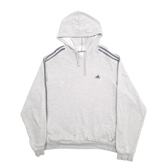 Mens Grey Adidas Hoodie Jumper