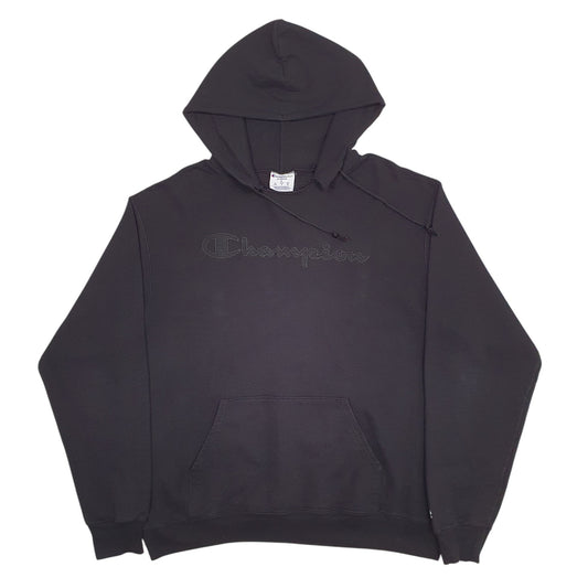 Mens Black Champion Hood opening has been altered Crewneck Jumper