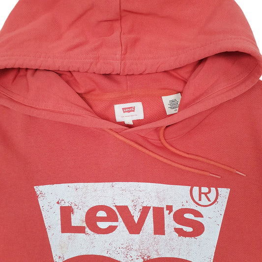 Mens Pink Levis Hoodie Jumper