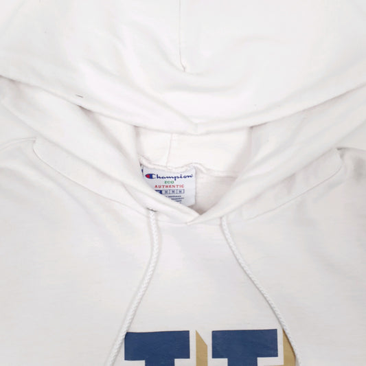 Mens White Champion Hockey Hoodie Jumper