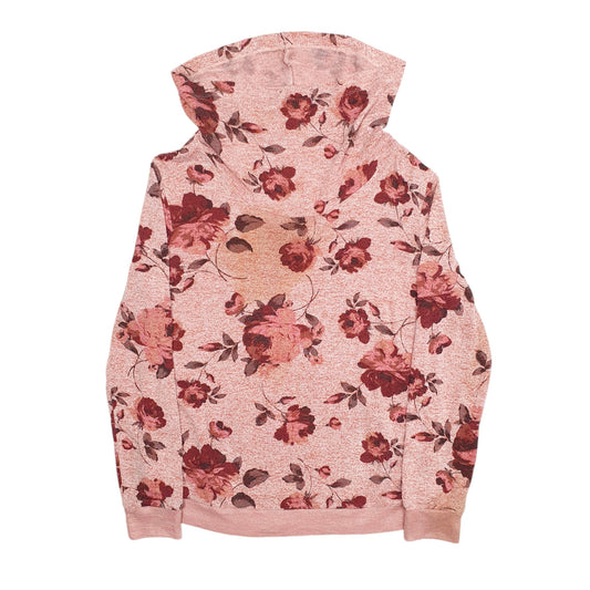 Womens Pink Inspired Hearts Maternity Lightweight Turtle Neck Jumper