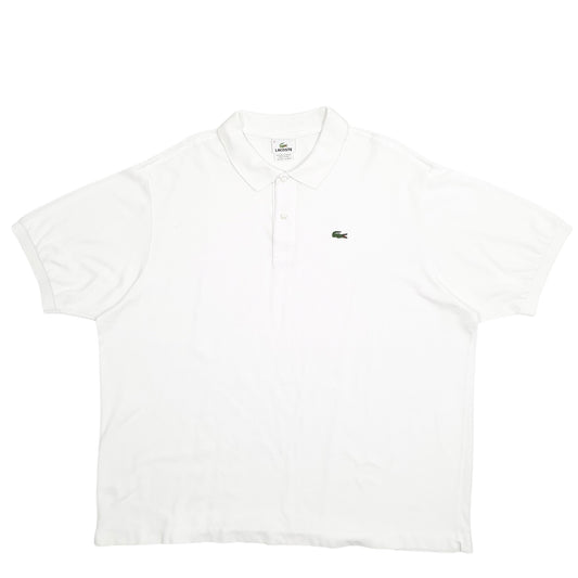 Mens White Lacoste Short Sleeve Polo Shirt