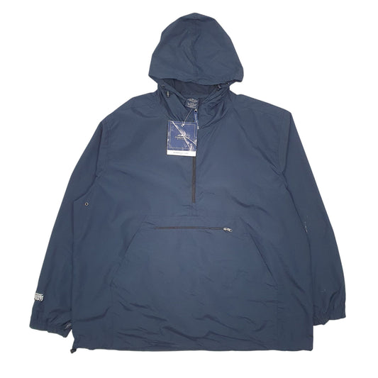 Mens Navy Charles River Pullover Coat