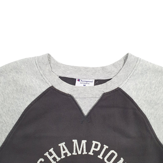 Womens Grey Champion Spellout Crewneck Jumper