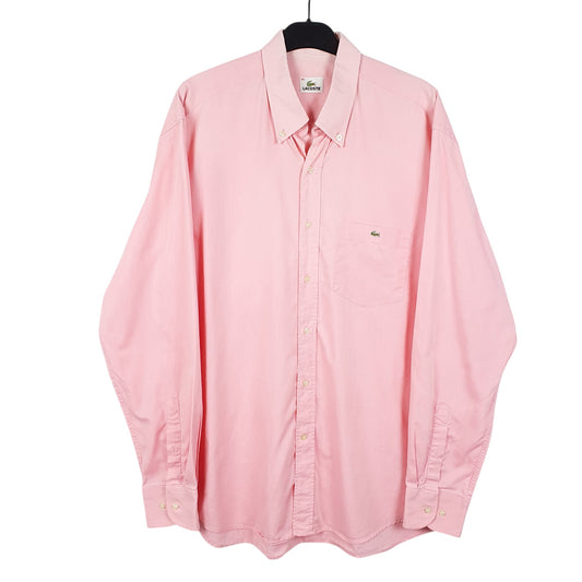Mens Pink Lacoste Long Sleeve Shirt
